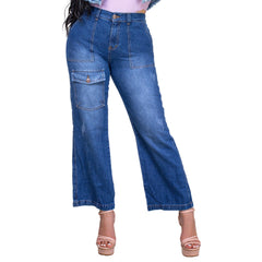 Culotte Jeans Cargo Colores - Ranset Jeans