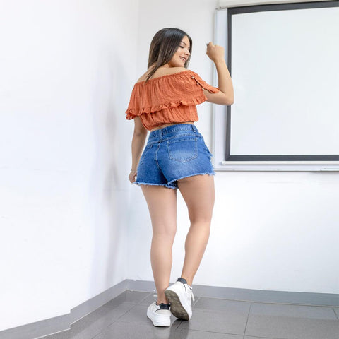 Falda Short con Estampado - Ranset Jeans